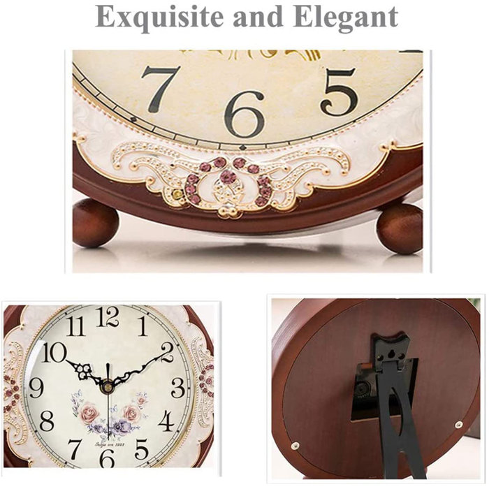 Ophelia & Co. Digital Wood Electric Tabletop Clock in Purple Wayfair